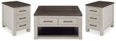 Furniture City Laplace - Ashley Furniture - Darborn Lift-top Coffee Table and 2 Chairside End Tables - Lift-top Coffee Table and 2 Chairside End Tables - T796T1