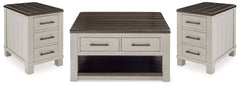 Furniture City Laplace - Ashley Furniture - Darborn Lift-top Coffee Table and 2 Chairside End Tables - Lift-top Coffee Table and 2 Chairside End Tables - T796T1
