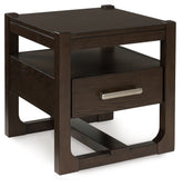 Furniture City Laplace - Ashley Furniture - Breckington End Table - Square End Table / Dark Brown - T856-2