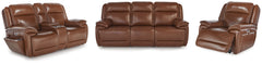 Healy Pier Power Reclining Sofa, Loveseat and Recliner