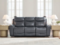 Furniture City Laplace - Ashley Furniture - Next Move Power Reclining Sofa - PWR REC Sofa with ADJ Headrest - PCU1210015