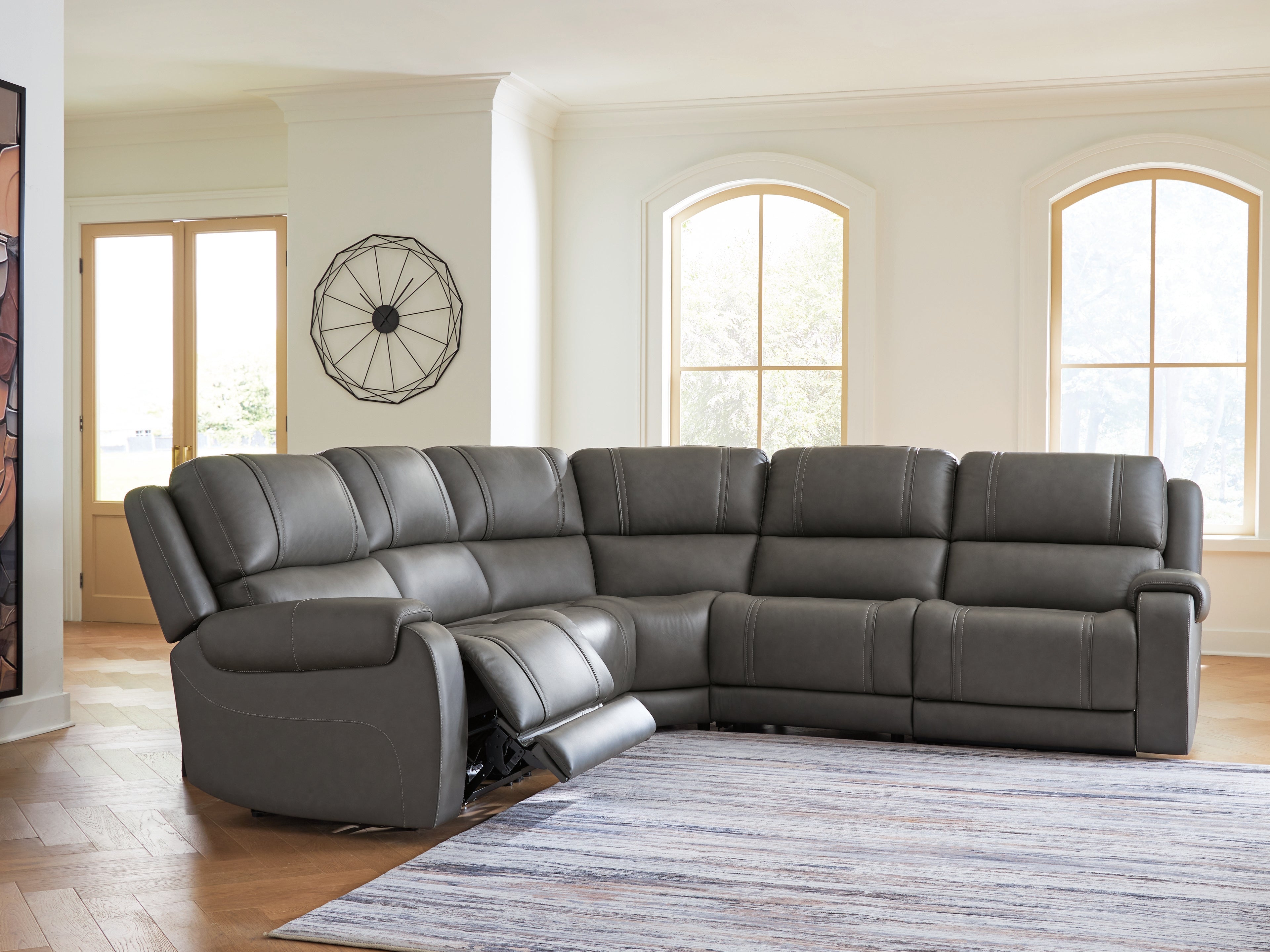 Furniture City Laplace - Ashley Furniture - 5Z - Pittson 5-Piece Power Reclining Sectional - 5-Piece Power Reclining Sectional - PCU12600S4