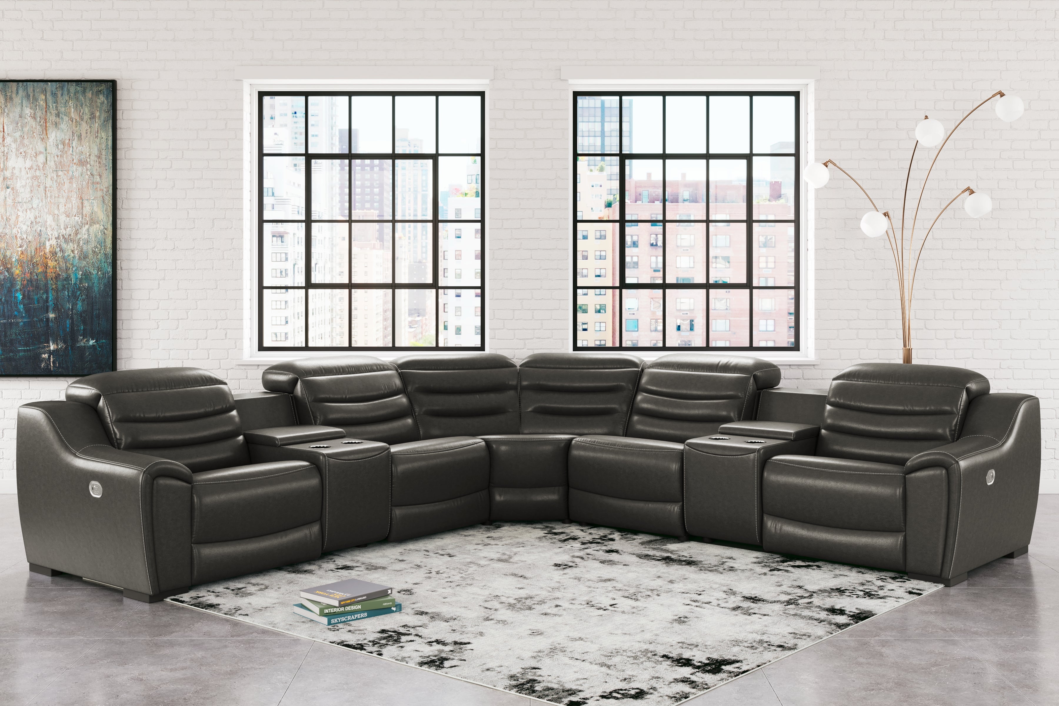 Furniture City Laplace - Ashley Furniture - Center Line 7-Piece Power Reclining Sectional - 7-Piece Power Reclining Sectional - U63404S7