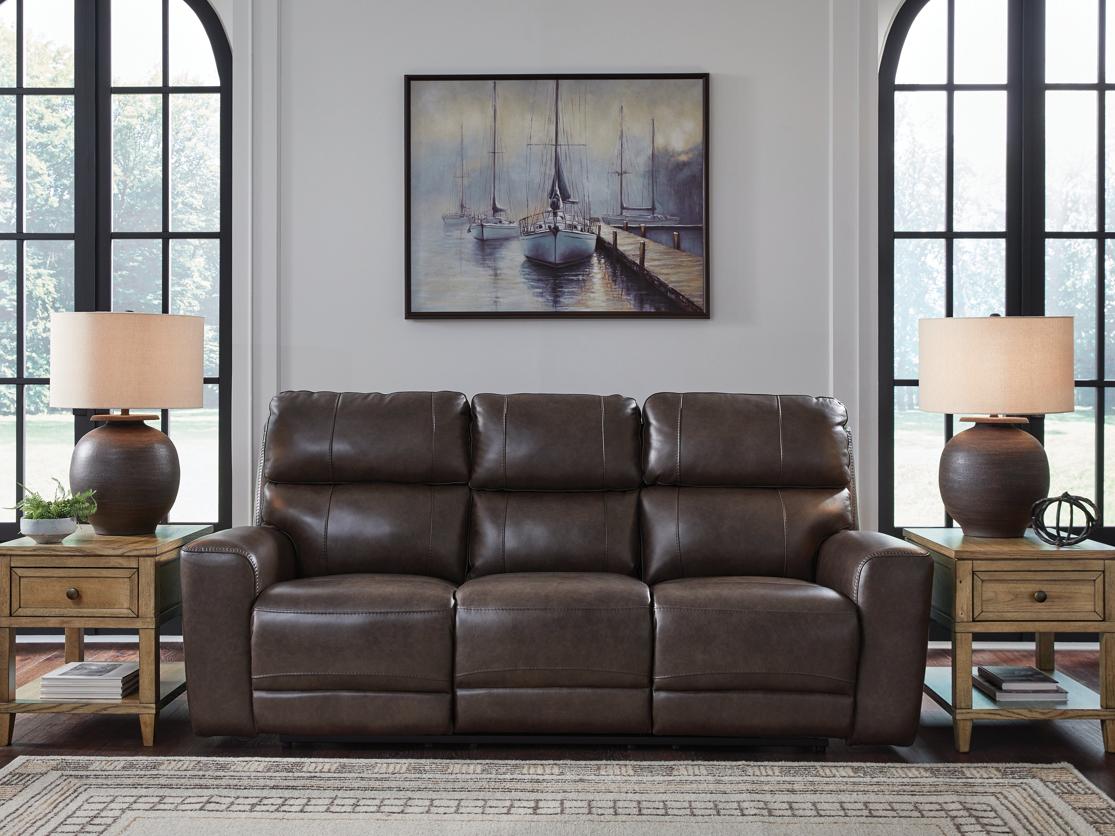 Furniture City Laplace - Ashley Furniture - Crossplex Power Reclining Sofa - PWR REC Sofa with ADJ Headrest - PCU6450615