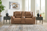 Furniture City Laplace - Ashley Furniture - Trasimeno Power Reclining Loveseat with Console - PWR REC Loveseat/CON/ADJ HDRST - U8281518