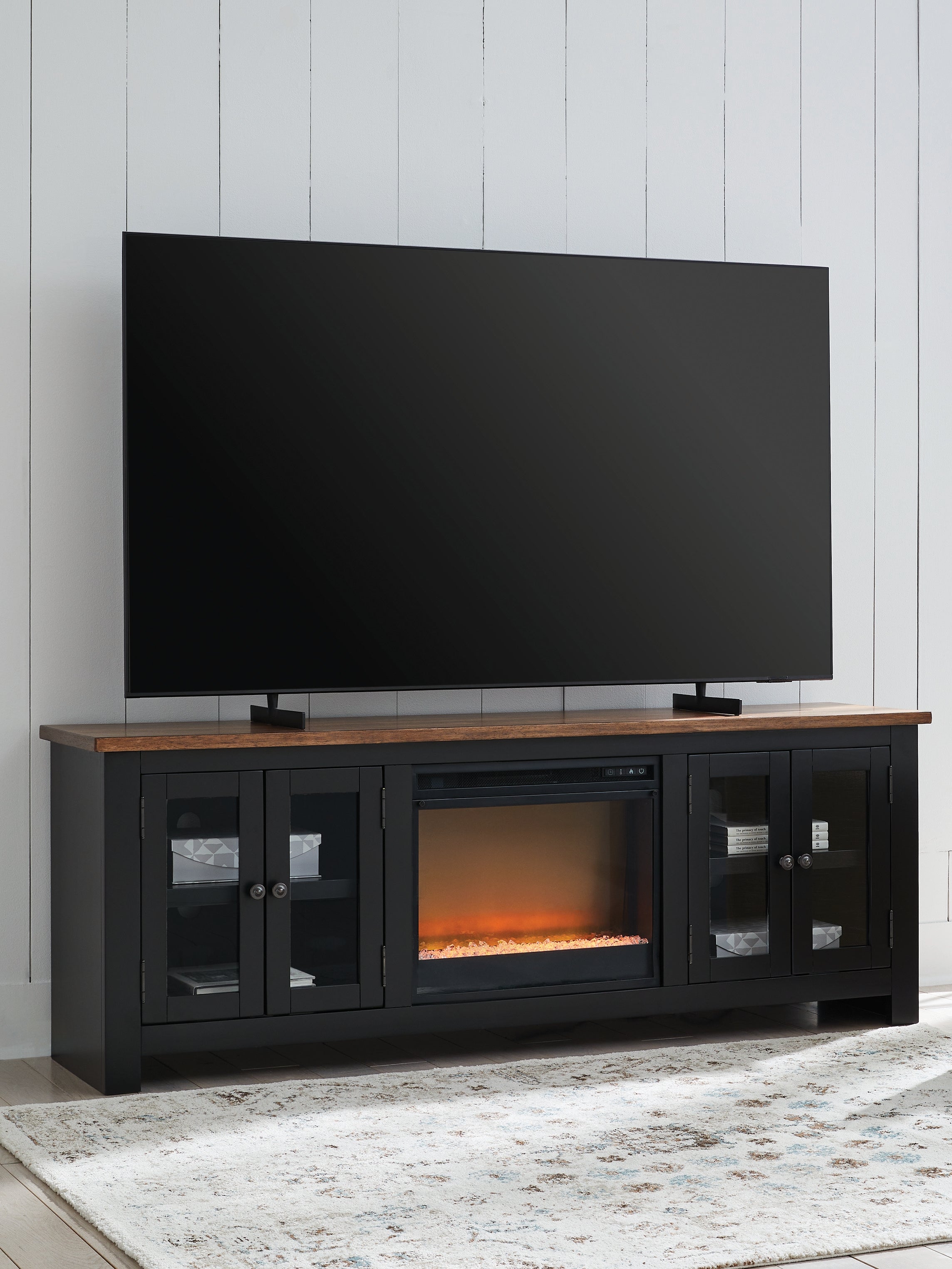 Furniture City Laplace - Ashley Furniture - Wildenauer 76" TV Stand with Electric Fireplace - 76" TV Stand with Electric Fireplace - W664W2