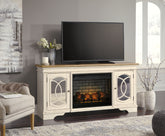 Furniture City Laplace - Ashley Furniture - Realyn 74" TV Stand with Electric Fireplace - 74" TV Stand with Electric Fireplace - W743W2