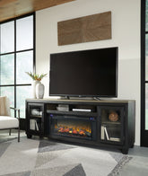 Furniture City Laplace - Ashley Furniture - Foyland 83" TV Stand with Electric Fireplace - 83" TV Stand with Electric Fireplace - W989W1