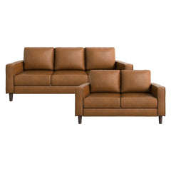Malcolm - Sofa & Loveseat - Brown
