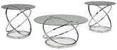 Hollynyx - Occasional Table Set (Set of 3) - Chrome Finish
