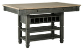 Tyler Creek - Rectangular Dining Room Counter Table - Black / Gray