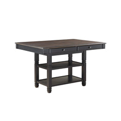 Baywater - Counter Height Table - Black / Dark Brown