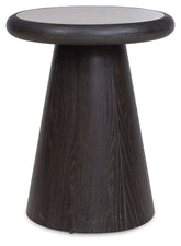 Bracken - Round End Table - French Black