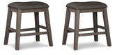 Caitbrook - Upholstered Stool (Set of 2) - Gray