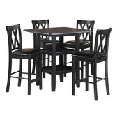 Norman - 5 Piece Pack Counter Height Set - Black