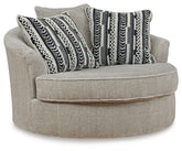 Calnita - Oversized Swivel Accent Chair - Sisal