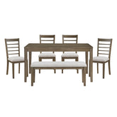 Emilia - 6 Piece Pack Dining Set - Brown
