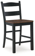 Valebeck - Barstool (Set of 2) - Black / Brown