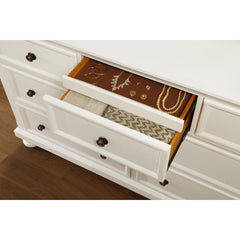 St. Simon - Dresser With Hidden Drawer - White