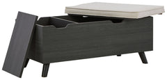 Yarlow - Storage Bench - Dark Gray