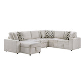 Myrtle - 3 Piece Sectional With Pull-Out Bed And Hidden Storage - Beige