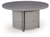 Half Moon Beach - Round Fire Pit Table - Gray