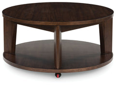Korestone 2 - Round Cocktail Table - Dark Brown