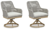 Seton Creek - Swivel Chair With Cushion (Set of 2) - Gray