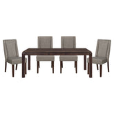 Kavanaugh - 5 Piece Dining Room Set (Table & 4 Side Chairs) - Dark Brown / Gray