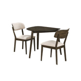 Rex - Guitar Pick Corner Table With 2 Chairs - Dark Brown