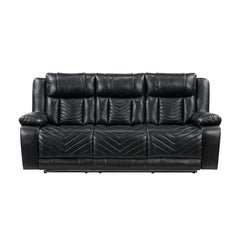 Huron - Power Double Reclining Sofa With Center Drop-Down Cup Holders, Wireless Charger, Magazine Bag, LED And Charging Ports