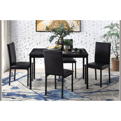 Tempe - Faux Leather Side Chair (Set of 4) - Black