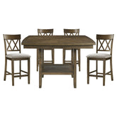 Balin - 5 Piece Dining Room Set (Table & 4 Side Chairs) - Brown