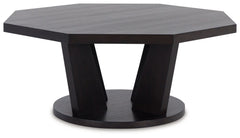Chasinfield - Octagon Coffee Table - Dark Brown