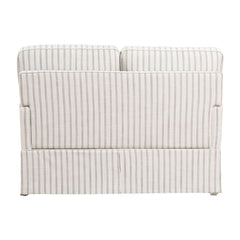 Hampstead - Loveseat - White & Gray Stripe
