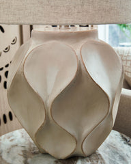 Edselham - Paper Table Lamp - Distressed Cream