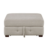 Raife - Storage Ottoman - Taupe