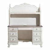 Cinderella - Writing Desk With Hutch - White