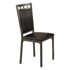 Olney - 5 Piece Dinette Set With Faux Marble Top - Black / Dark Brown