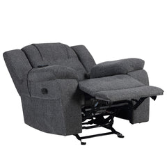 Redondo - Glider Recliner With Heat And Massage - Dark Gray