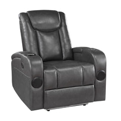 Turbo - Power Reclining Chair With Wireless Charger - Gray