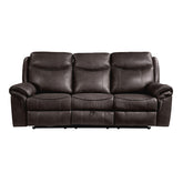 Aram - Double Reclining Sofa With Center Drop-Down Cup Holders, Receptacles, Hidden Drawer And USB Ports