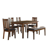 Delmar - 6 Piece Pack Dinette Set - Espresso / Black