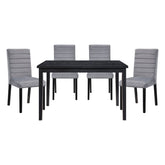 Andreas - 5 Piece Dining Room Set (Table & 4 Side Chairs) - Black / Gray