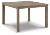 Aria Plains - Square Dining Table W/Umb Opt - Brown
