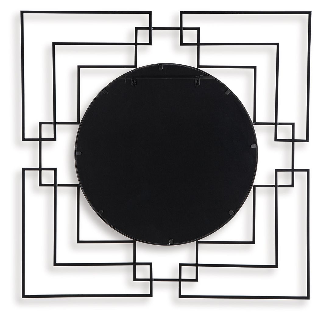 Oceanal - Accent Mirror - Black / Gold Finish
