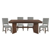 Franco - 5 Piece Dining Room Set (Table & 4 Side Chairs) - Walnut / Gray