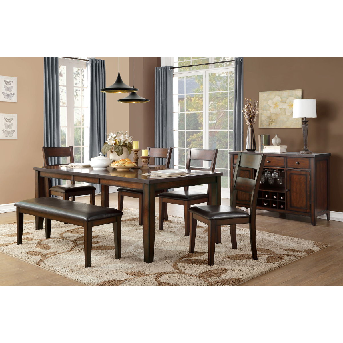 Mantello - Bench - Dark Brown