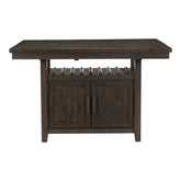 Oxton - Counter Height Table With Storage Base - Brown
