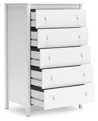 Hallityn - Five Drawer Chest - White